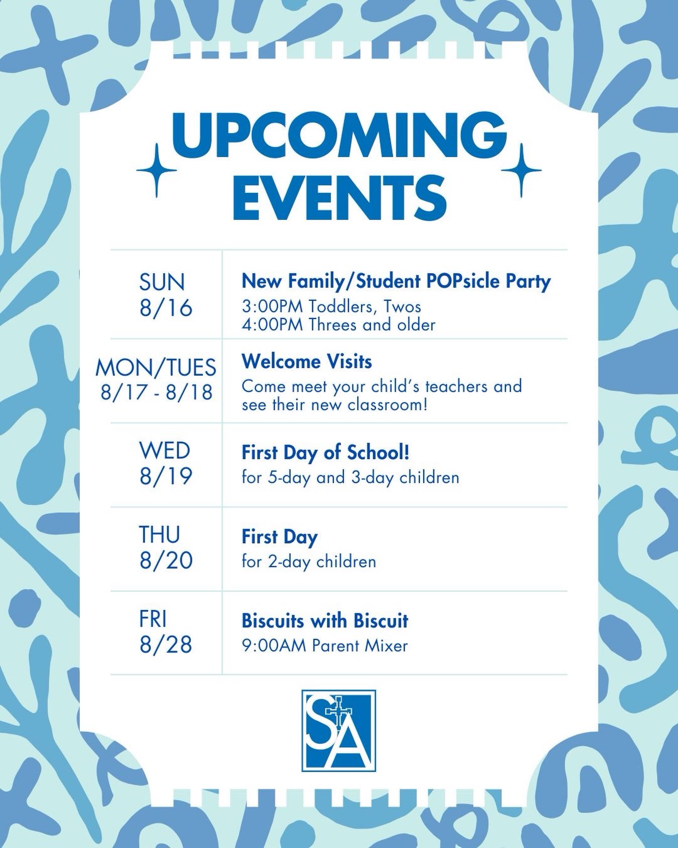 Check out what’s happening at the Day School this month!
