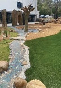 Creek area on a playground